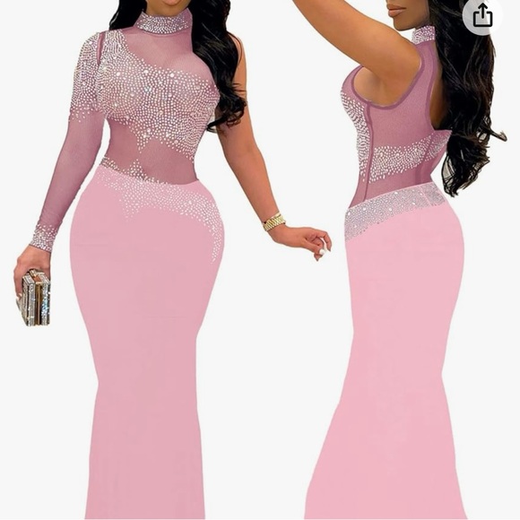 Porrcey Floor Length Rinestone Party Dress. NWT - Picture 4 of 4